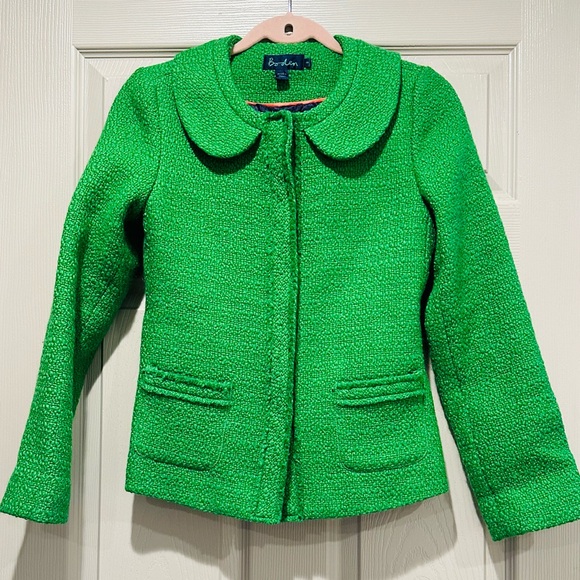 Boden Jackets & Blazers - BODEN JACKET GREEN WOOL PARISIENNE BOUCLE GREEN WOOL JACKET SIZE 8